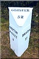 Old Milepost by the A37, Bristol Road, Ashwick parish