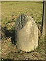 Old Milestone by the B9001, east of Meikle Wartle, Daviot parish