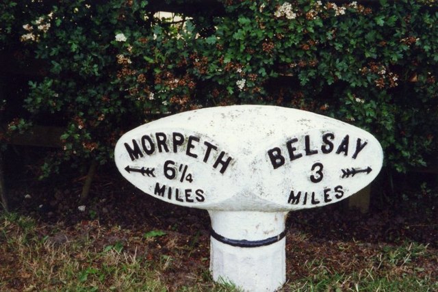 Old Milepost, B6524, Whalton