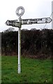 Direction Sign - Signpost by Braishfield Road, Braishfield