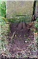 Benchmark on gatepost at gateway near Redbanks