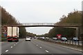 The A46 runs under a footbridge