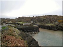 SH4593 : Harbour entrance at Amlwch Port by Gerald England
