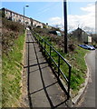 Shadows on a long steep path in Senghenydd