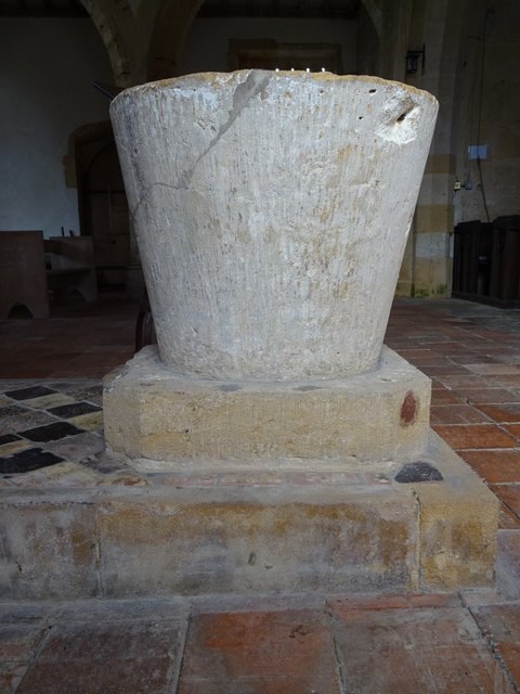 Font in St Eadbugha's church