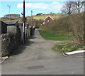 Back lane on the NW side of Cross Street, Senghenydd