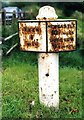 Old Milepost by the A53, Newcastle Road, Ladderidge