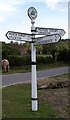 Modern Direction Sign - Signpost at Cross Lanes, Mockbeggar