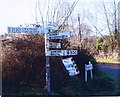 Direction Sign - Signpost by the B3130 Winford Road