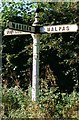 Old Direction Sign - Signpost by the B5395