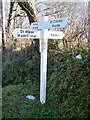 Direction Sign - Signpost south of St Wenn