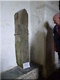 SX0588 : Old Roman Milestone in Tintagel church by Ian Thompson