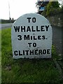 Old Milestone by the A671, Whalley Road, Simonstone