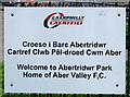 Welcome to Abertridwr Park, Home of Aber Valley F.C.  