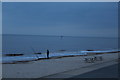 Angling for a bite at dusk, Mablethorpe