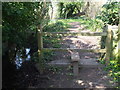 Stile on the path around Catherine Hill