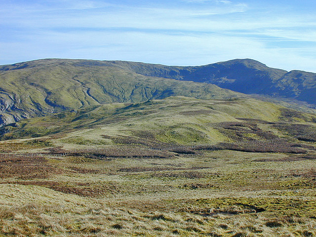 Looking south along Carn Hyddgen's ridge