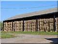 SO8298 : Dutch barn near Pattingham in Staffordshire by Roger  D Kidd