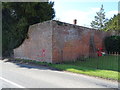 Boundary wall beside the B4365, Seifton