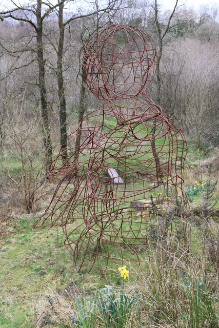 The Sculpture "Creebaby" in Balloch Wood