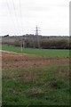 Power lines across the fields