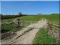 Gated field entrance off the B4368