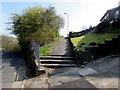 Steps to a path on the east side of Woodland Terrace, Abertridwr