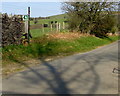 Public footpath direction sign, Eglwysilan Road, Eglwysilan