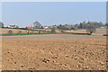 TM2134 : Ploughed fields near Erwarton by Simon Mortimer