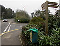 SO2900 : Active Travel signpost alongside The Highway, New Inn by Jaggery