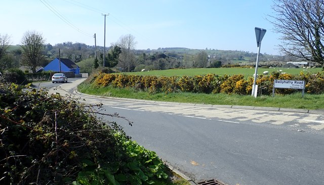 Ballyhafry Road (B180) from its junction... © Eric Jones cc-by-sa/2.0 ...