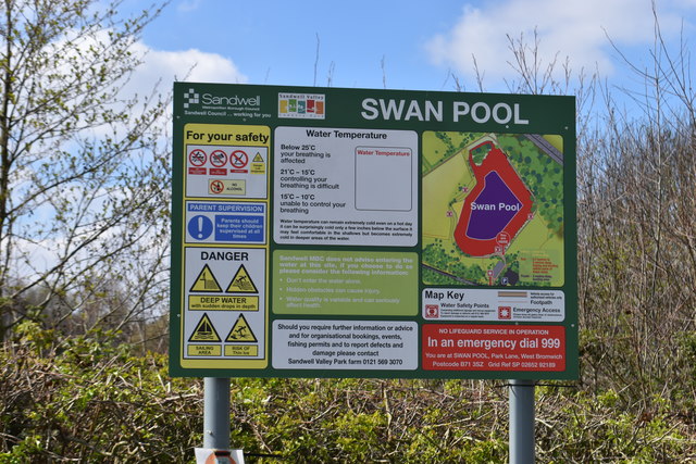 Swan Pool information - Sandwell Valley, West Midlands