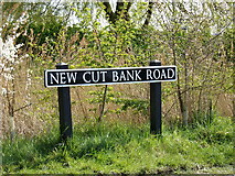 TM4599 : New Cut Bank Road sign by Geographer