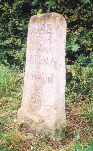 Old Milestone by the B4019, Stubb's Hill, Burytown