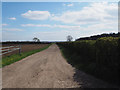 Trade entrance road to Panworth Hall Farm