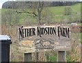 NT2443 : Nether Kidston farm sign by Jim Barton