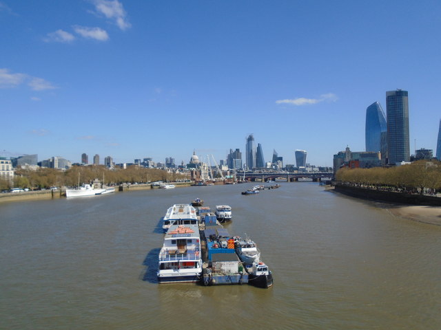 River Thames view from Waterloo Bridge