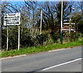 Directions sign in Llechryd