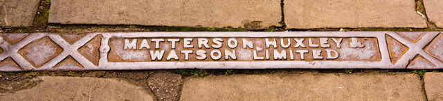 Matterson, Huxley & Watson drain cover - Warwick - April 2019
