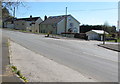 Houses near a junction in Llechryd