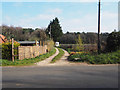 Track beside bungalows