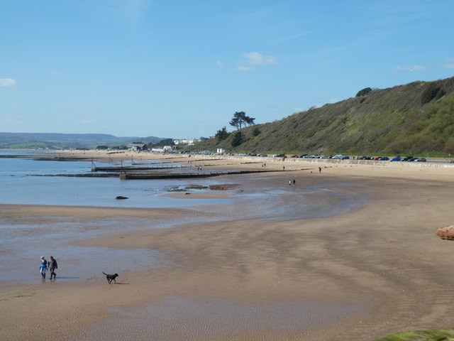 Groynes on Exmouth beach at Maer Rocks © David Smith cc-by-sa/2.0 ...