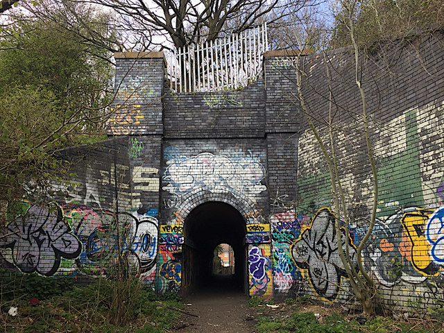 South end of a subway under the Coventry Loop Line embankment