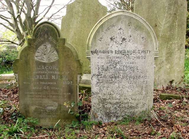 Old gravestones in Rosary Cemetery