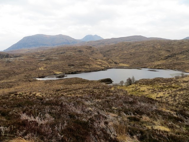 Loch nan Uranan below the trig point on Mam nan Uranan