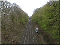 SU9790 : Railway towards Gerrards Cross by JThomas