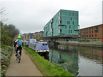 TQ3682 : Flats by the Regents Canal by Robin Webster