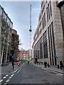 Looking towards a crane in Crutched Friars, City of London