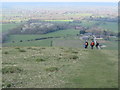 TQ2813 : Walkers on the South Downs, near Clayton by Malc McDonald