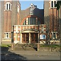 The entrance to Golders Green Methodist Church